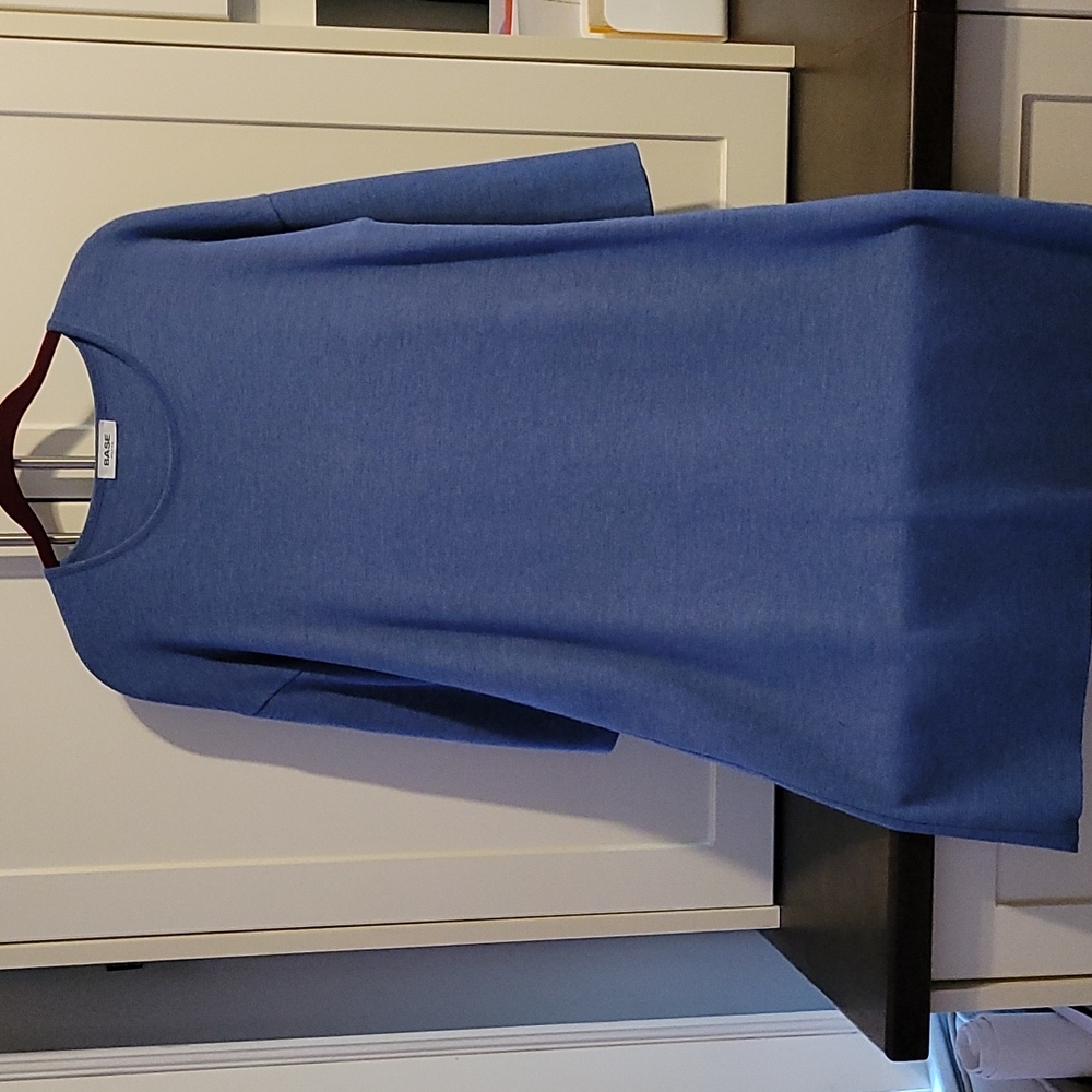 Base Milano blue wool dress